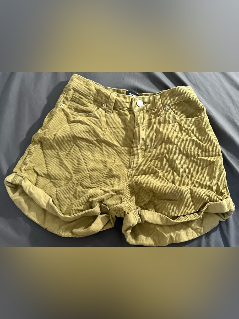 Urban Outfitters Mustard Corduroy High-Waist Shorts